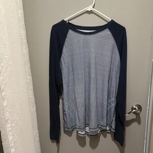 Tek Gear Navy and Gray Long Sleeve Tee